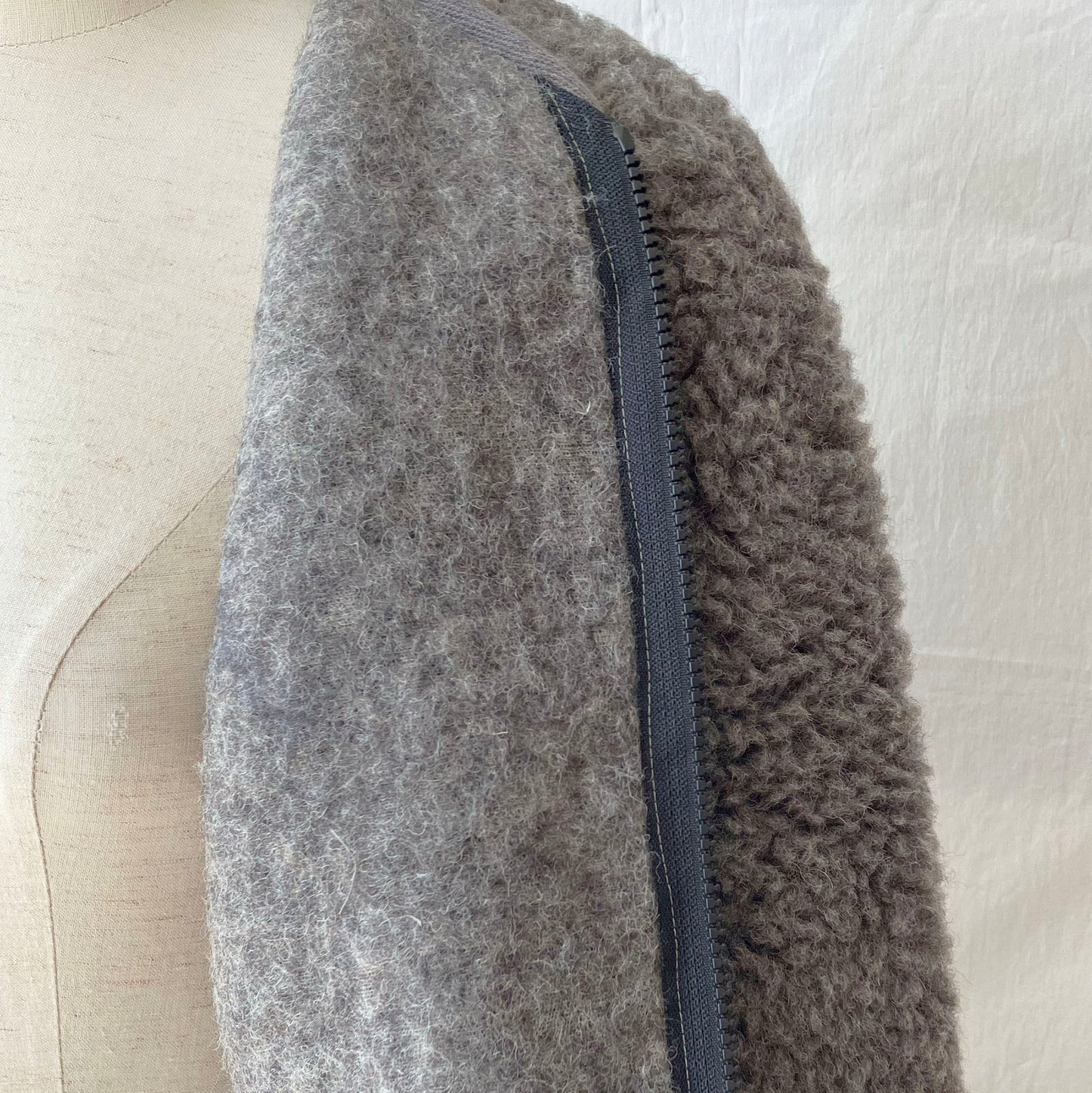 ウール混ボアコート 2色