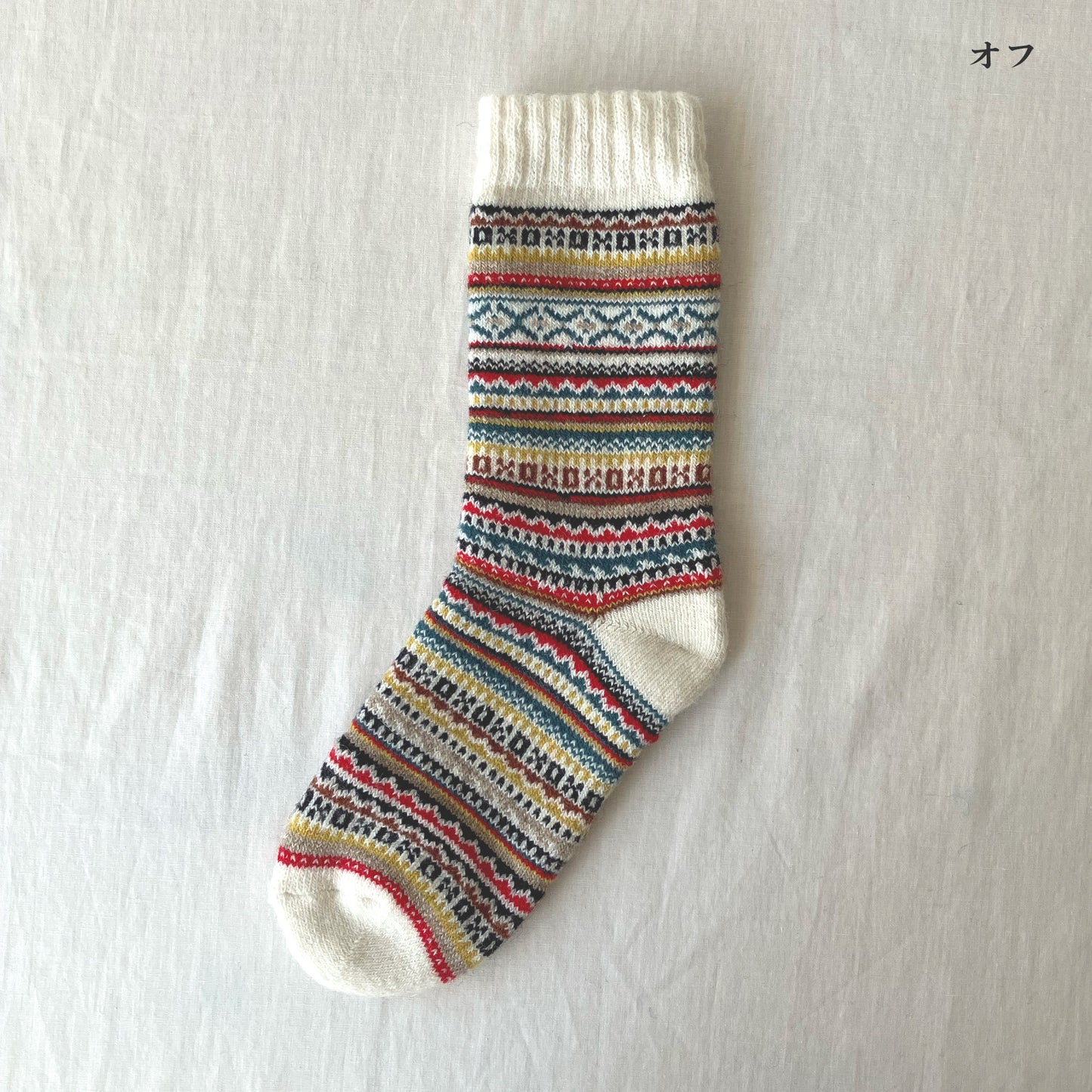 H FOOT WEAR エイチフットウェア レディース靴下　ソックス　ノルディック柄　5色　FAIRISLE