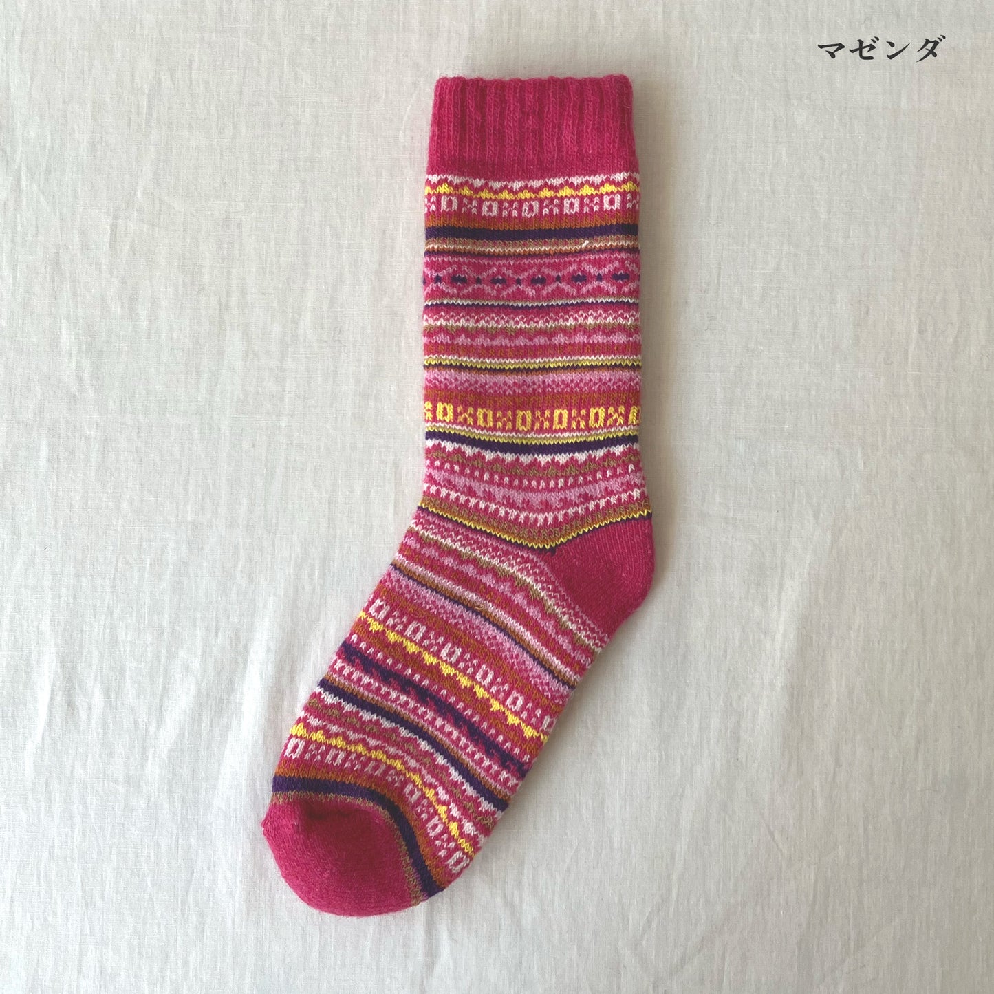 H FOOT WEAR エイチフットウェア レディース靴下　ソックス　ノルディック柄　5色　FAIRISLE